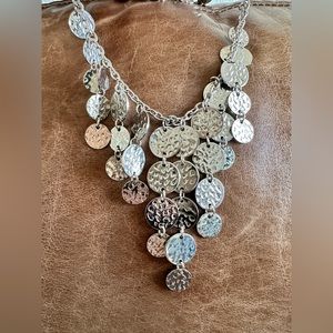 Paparazzi necklace and Bracelet set- hammered silver